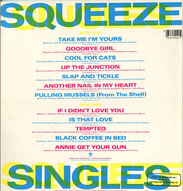 Squeeze - Singles 45's And Under