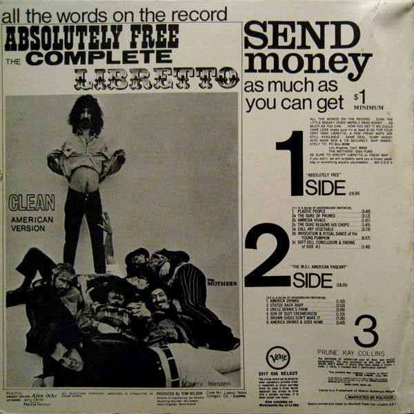 Mothers Of Invention - Absolutely Free