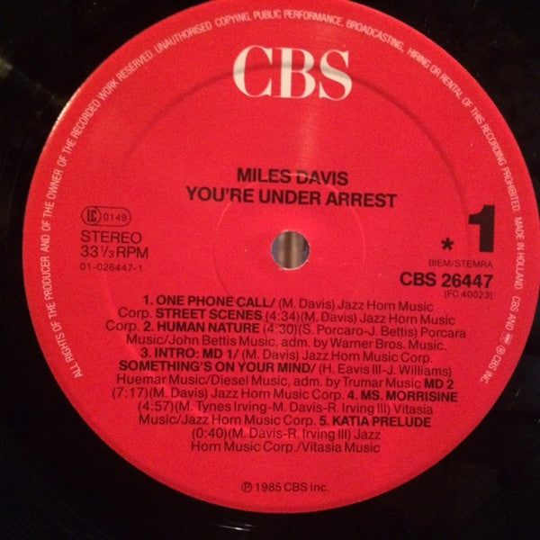 Davis, Miles - You're Under Arrest