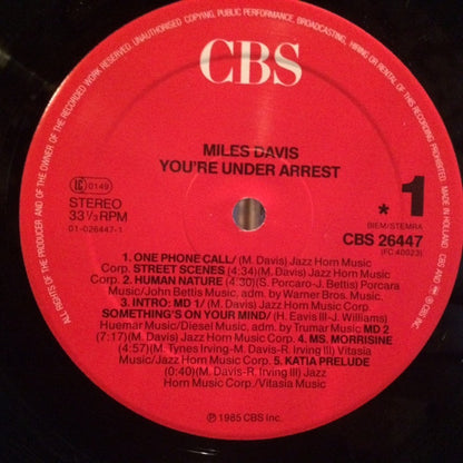 Davis, Miles - You're Under Arrest