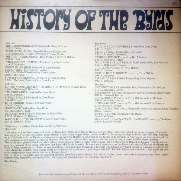 Byrds - History Of The Byrds