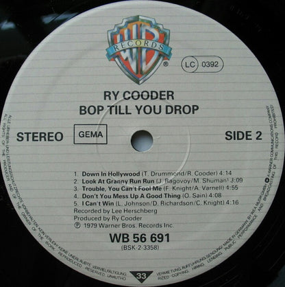 Cooder, Ry - Bop Till You Drop