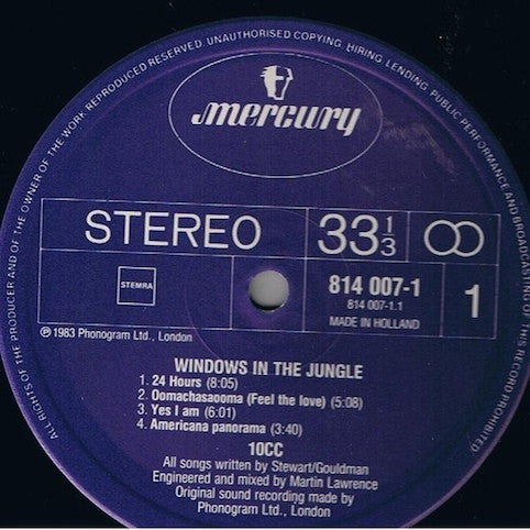 10CC ‎– Windows In The Jungle - RecordPusher  