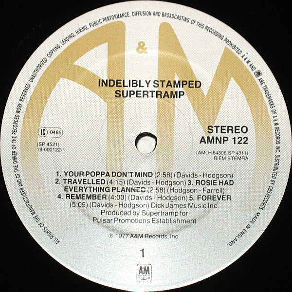Supertramp - Indelibly Stamped