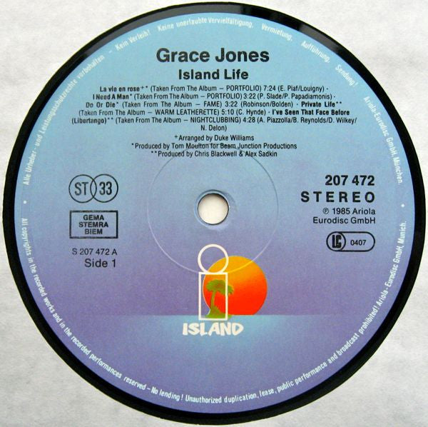 Jones, Grace - Island Life