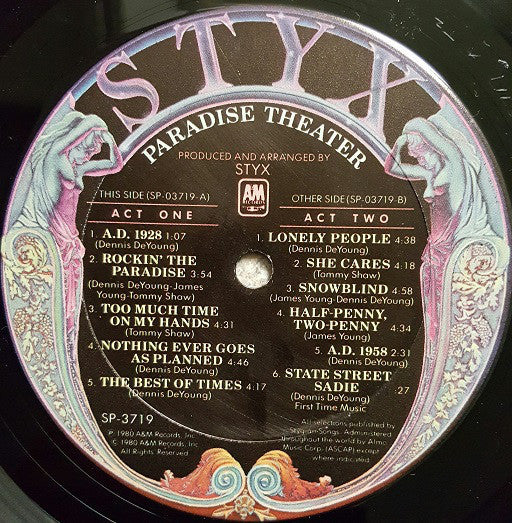 Styx ‎– Paradise Theatre
