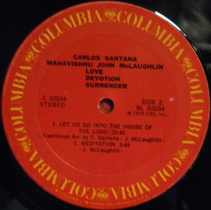 Santana, Carlos/Mahavishnu John McLaughlin - Love Devotion Surrender