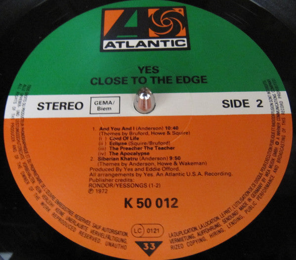 Yes - Close To The Edge