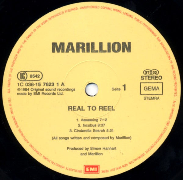 Marillion - Real To Real