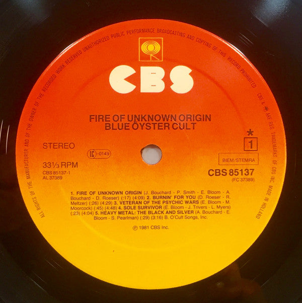 Blue Öyster Cult - Fire Of Unknown Origin
