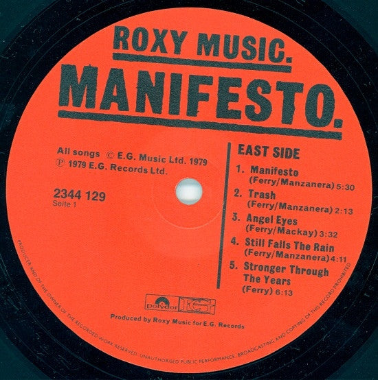 Roxy Music - Manifesto