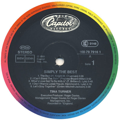 Turner, Tina  ‎– Simply The Best