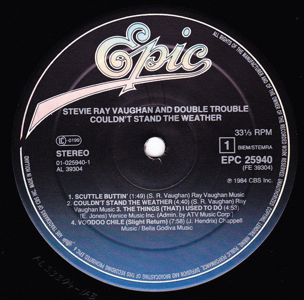 Vaughan, Stevie Ray And Double Trouble - Couldn't Stand The Weather