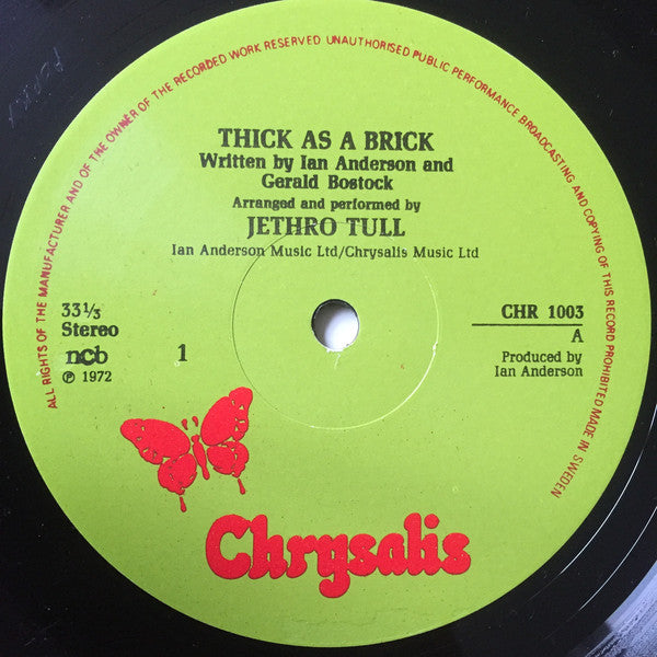 Jethro Tull - Thick As  A Brick