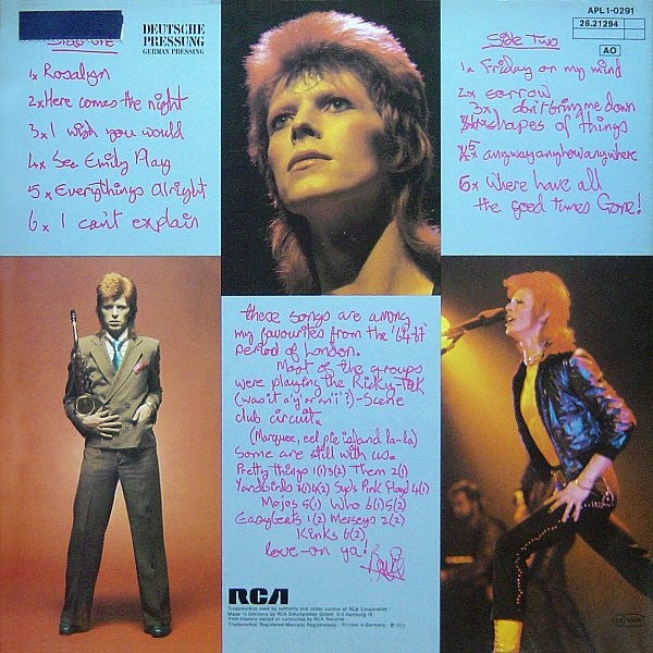 Bowie, David - Pinups - RecordPusher  