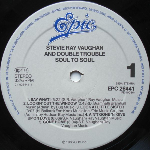 Vaughan, Stevie Ray And Double Trouble - Soul To Soul