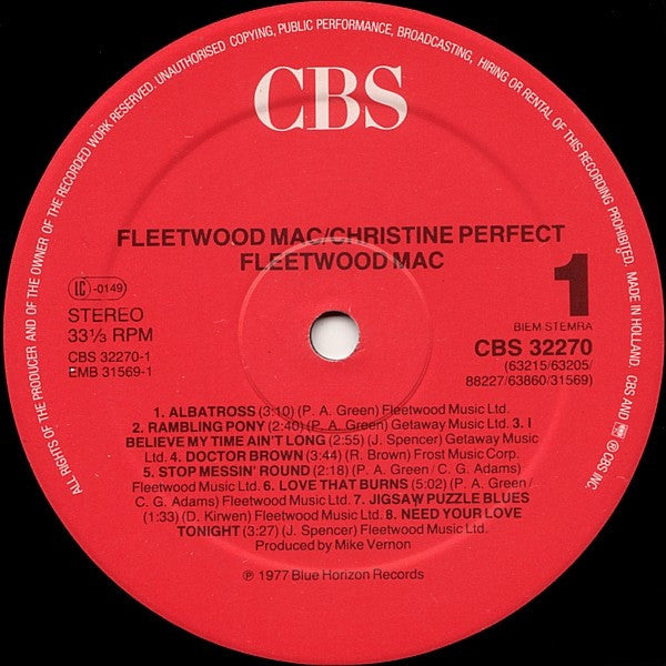 Fleetwood Mac And Christine Perfect ‎– Albatross