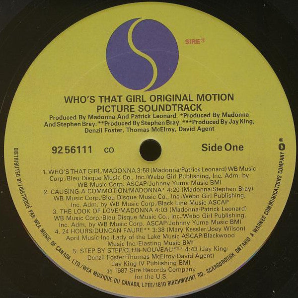 Madonna - Who's That Girl - RecordPusher  