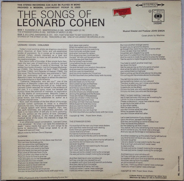 Cohen, Leonard - Songs Of