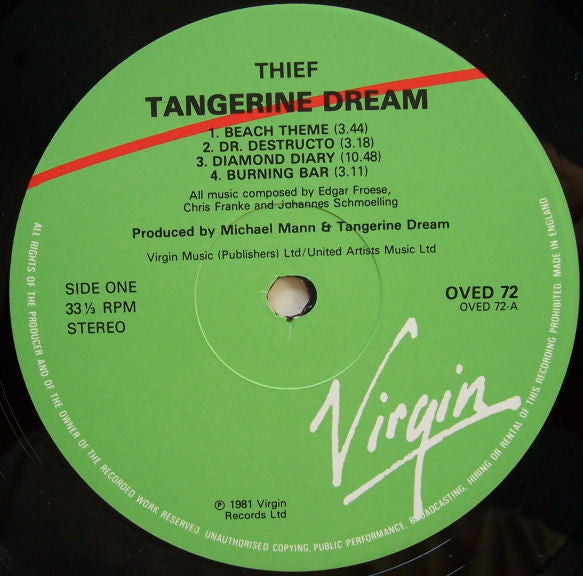 Tangerine Dream ‎– Thief