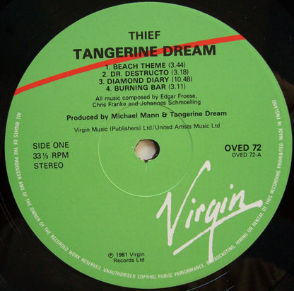 Tangerine Dream ‎– Thief