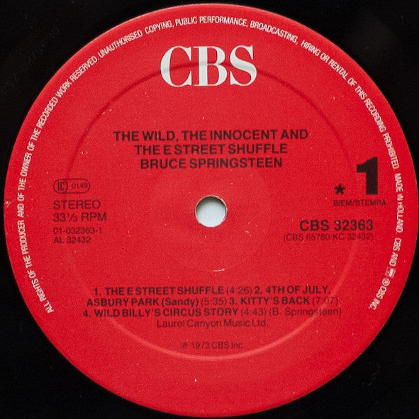 Springsteen, Bruce - The Wild, The Innocent & The E Street Shuffle