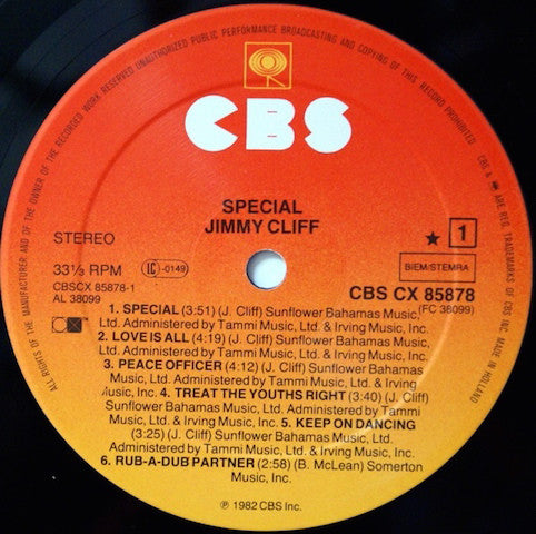 Jimmy Cliff ‎– Special