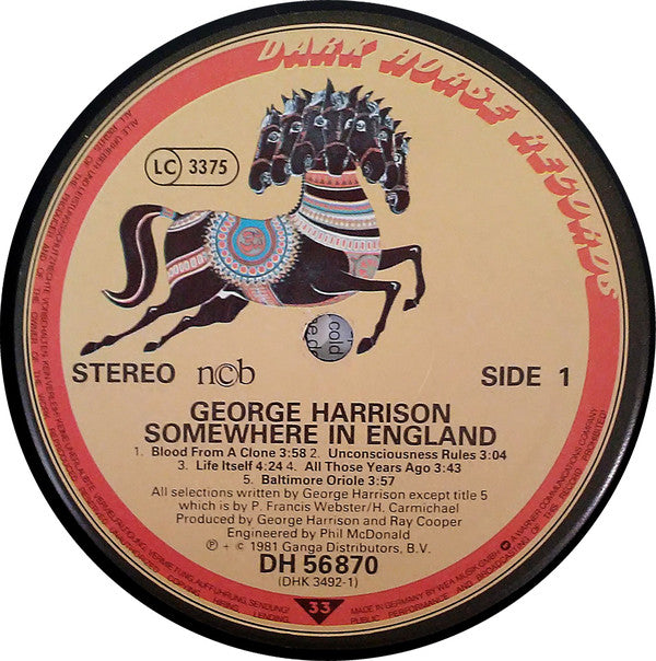 Harrison, George - Somewhere In England