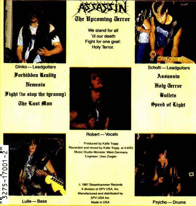 Assassin - The Upcoming Terror.