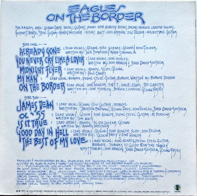 Eagles - On The Border