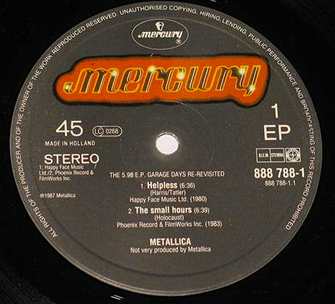 Metallica - The $ 5.98 E.P. Garage Days Re-revisited